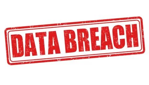Data breach sign or stamp Stock Illustration