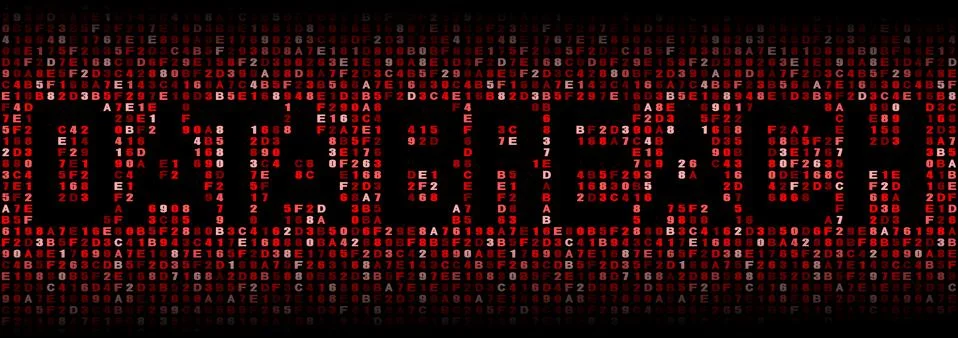 Data Breach text on hex code illustration イラスト素材