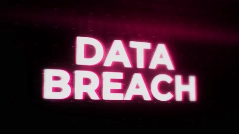 Data Breach Warning Alert Error Message flashing on Screen, Computer system Stock Footage 219093963