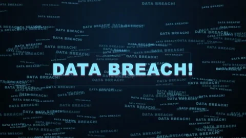 Data Breach Warning Message Digital Screen Highlighting Cybersecurity Risk Stockbeeldmateriaal 332695341