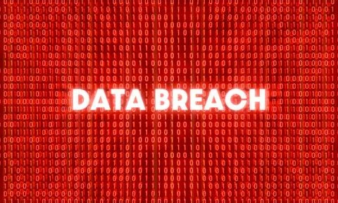  Data Breach, warning sign. Data Breach, warning sign. Computer crime, hac... Stock Photos