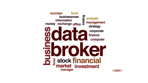 Data broker animated word cloud, text design animation. Stock Footage 81313447