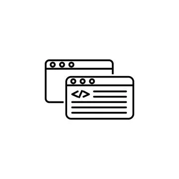 Data, browser icon. Element of technological data icon for mobile concept and 스톡 일러스트