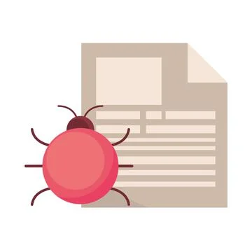 Data bug cyber fraud Stock Illustration