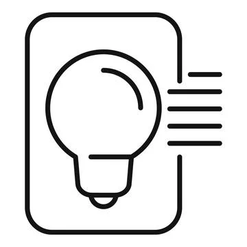 Data bulb idea icon outline vector. Insight case イラスト素材