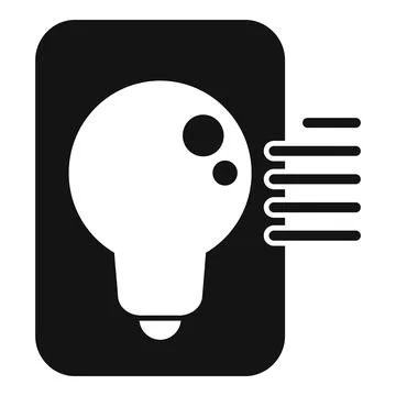 Data bulb idea icon simple vector. Insight case Stock Illustration