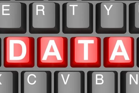 Data button on modern computer keyboard イラスト素材