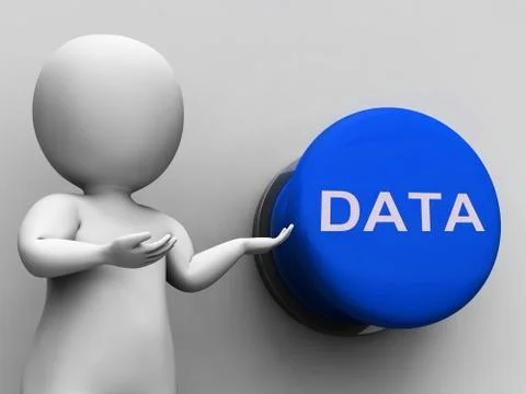 Data button shows documents files and archives Stockillustratie