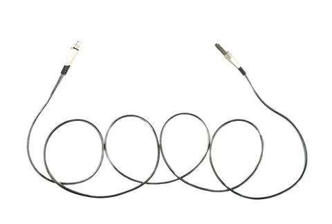 Data cable with different types of USB connectors isolated on a white backgro Stock Photos