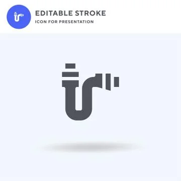 Data Cable icon vector, filled flat sign, solid pictogram isolated on white Stock Illustration