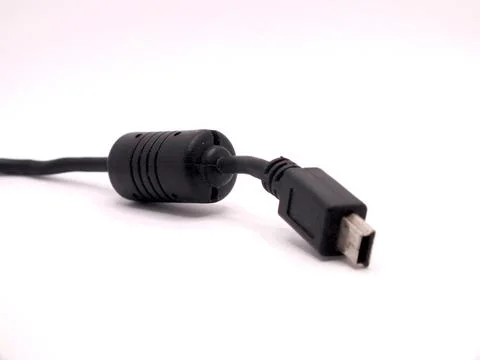 Data cable port usb close up isolated on white background Stock Photos