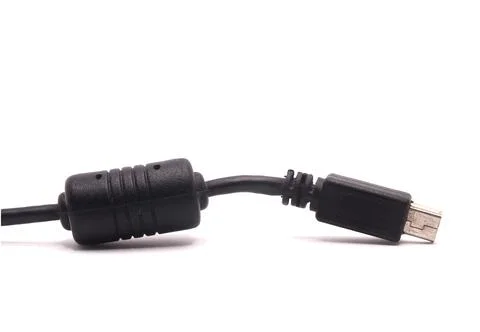 Data cable port usb close up isolated on white background Stock Photos