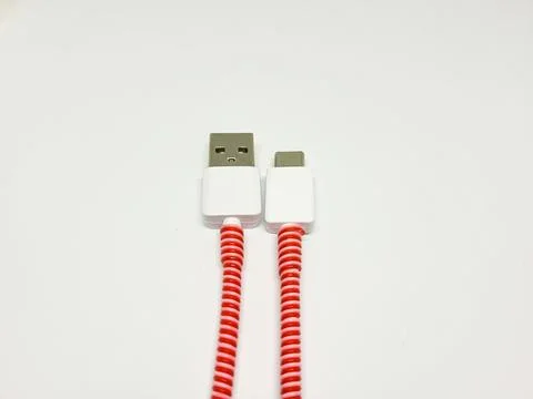 Data cable protector or usb cable protector Stock Photos