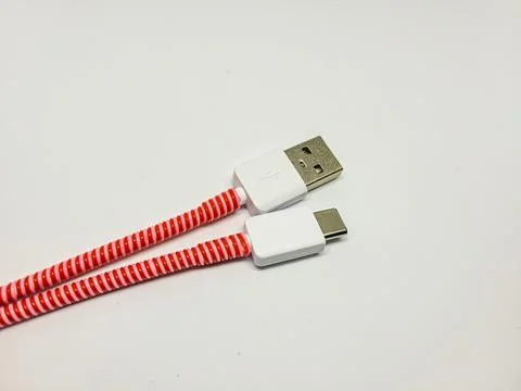 Data cable protector or usb cable protector Stock Photos