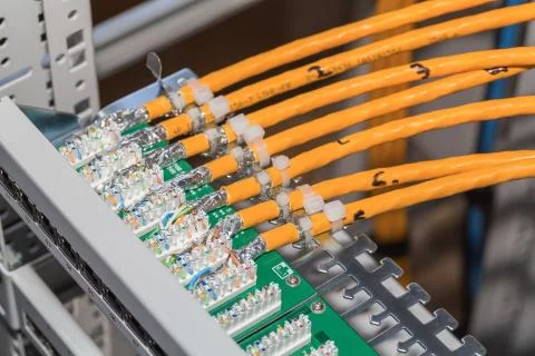 Data cables for fast internet Stock Photos