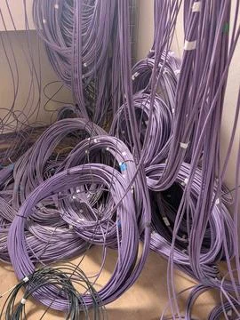 Data cables as part of internet technology Stock Photos