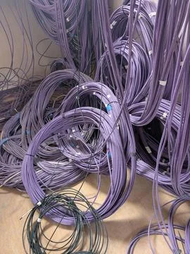 Data cables as part of internet technology Stock Photos