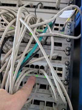 Data cables as part of internet technology Stock Photos