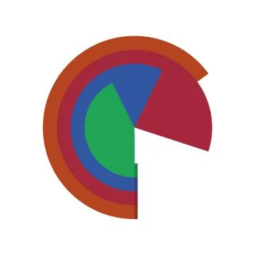 Data cake icon. Infographic design. Vector graphic Stock Illustration