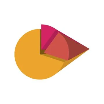 Data cake icon. Infographic design. Vector graphic Stock Illustration