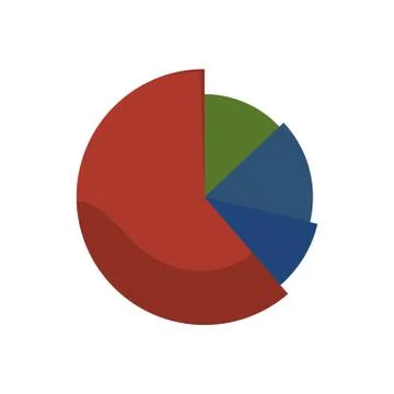 Data cake icon. Infographic design. Vector graphic Stock Illustration