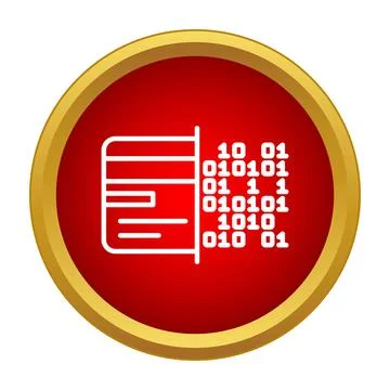 Data card processing binary code security information Ilustración de archivo