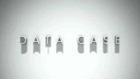 Data case 3D title animation with shadows on a white background Stock Footage 297457603