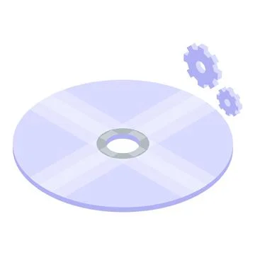 Data cd icon isometric vector. Storage memory Illustrazione stock