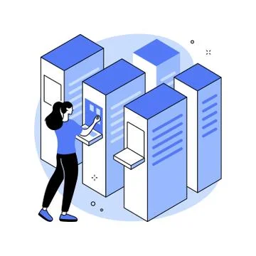 Data center abstract concept vector illustration. 库存插图