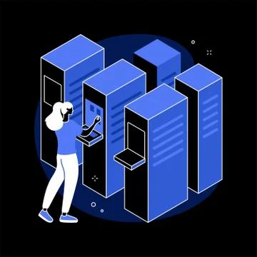 Data center abstract concept vector illustration. イラスト素材
