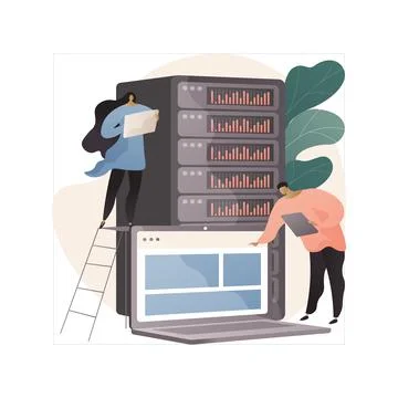 Data center abstract concept vector illustration. 스톡 일러스트