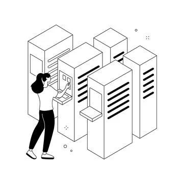 Data center abstract concept vector illustration. Illustrazione stock