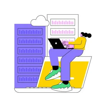 Data center abstract concept vector illustration. 库存插图