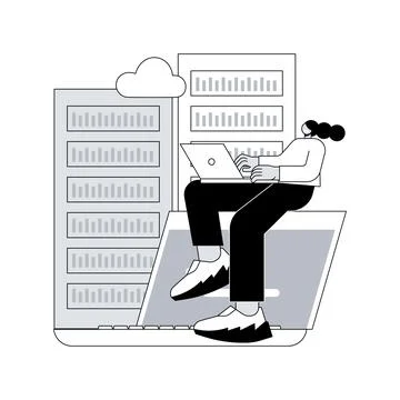 Data center abstract concept vector illustration. 库存插图