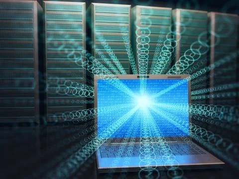 Data Center Access Stock Illustration