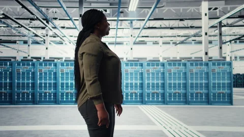 Data center admin conducts security audits to protect against cyber threats Stock Footage 317126519