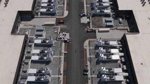 Data center Aerial view of an industrial construction site Stock-Footage 336519519