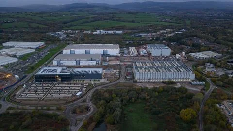 Data center AI digital infrastructure in Cardiff, Wales. Stock Photos