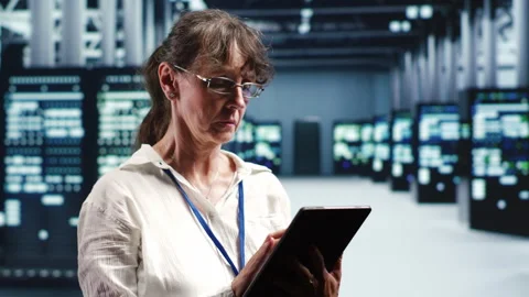 Data center with AI server cabinets Stock Footage 249774574