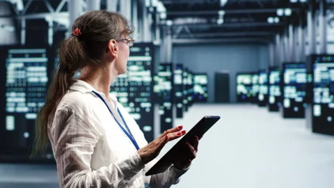 Data center with AI server clusters Stock Footage 249775295