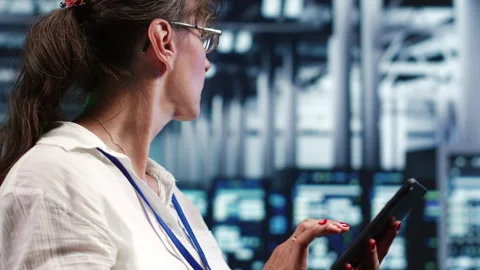 Data center with AI server racks Stock Footage 249969888