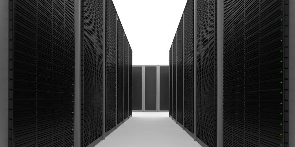Data Center Aisle 스톡 일러스트
