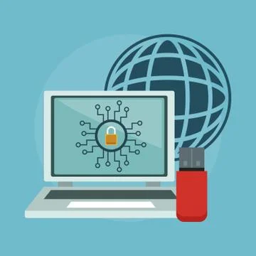 Data center and cloud computing Stock Illustration