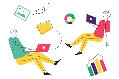 Data Center and Physical Server Infrastructure Stock-Illustration