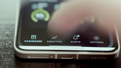 Data center application provides navigation for dashboard, analytics Stock Photos