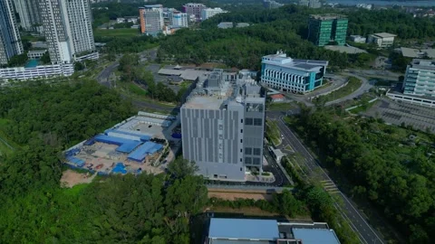 Data center building cloud cyber cloud technology infrastructure. Fantastic Stock Footage 329036483