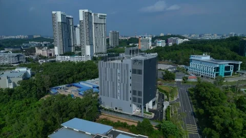 Data center building cloud cyber cloud technology infrastructure. Beautiful Stock Footage 329037322
