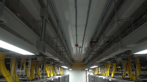 Data center cable. Cable growth along cabinets. Stock Footage 217471289
