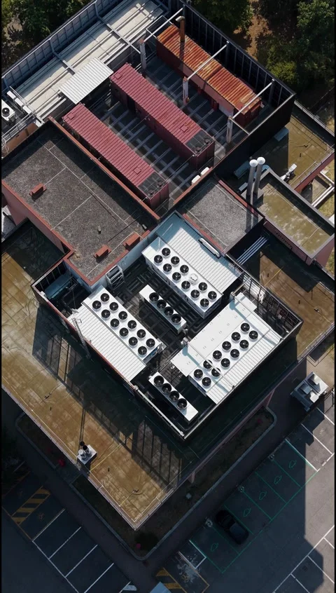 Data Center Campus in Milan Italy with Digital Infrastructure Aerial Top View Stock Footage 343385233