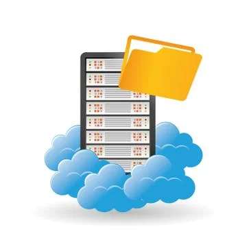 Data center. cloud computing. technology concept Stock Illustration